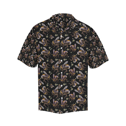 Bee Pattern Print Design 04 Men's Hawaiian Shirt