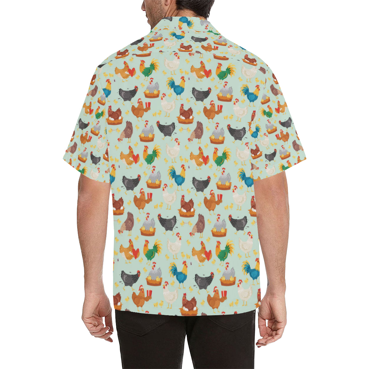 Chicken Pattern Print Design 07 Men's Hawaiian Shirt