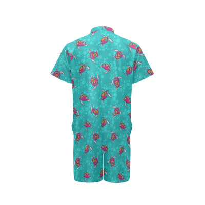 Sea Turtle Pattern Men's Romper