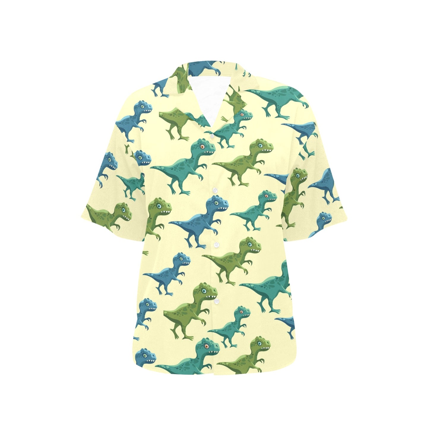 T Rex Pattern Print Design A04 Women's Hawaiian Shirt