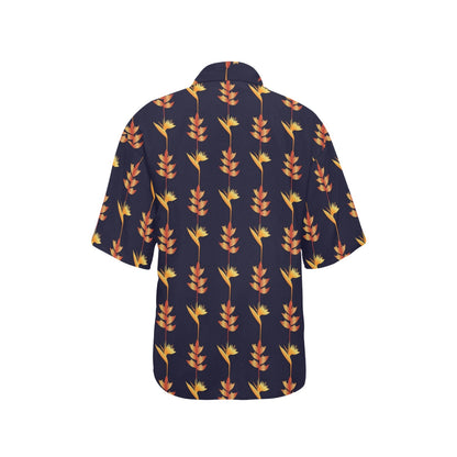 Heliconia Pattern Print Design HL06 Women's Hawaiian Shirt