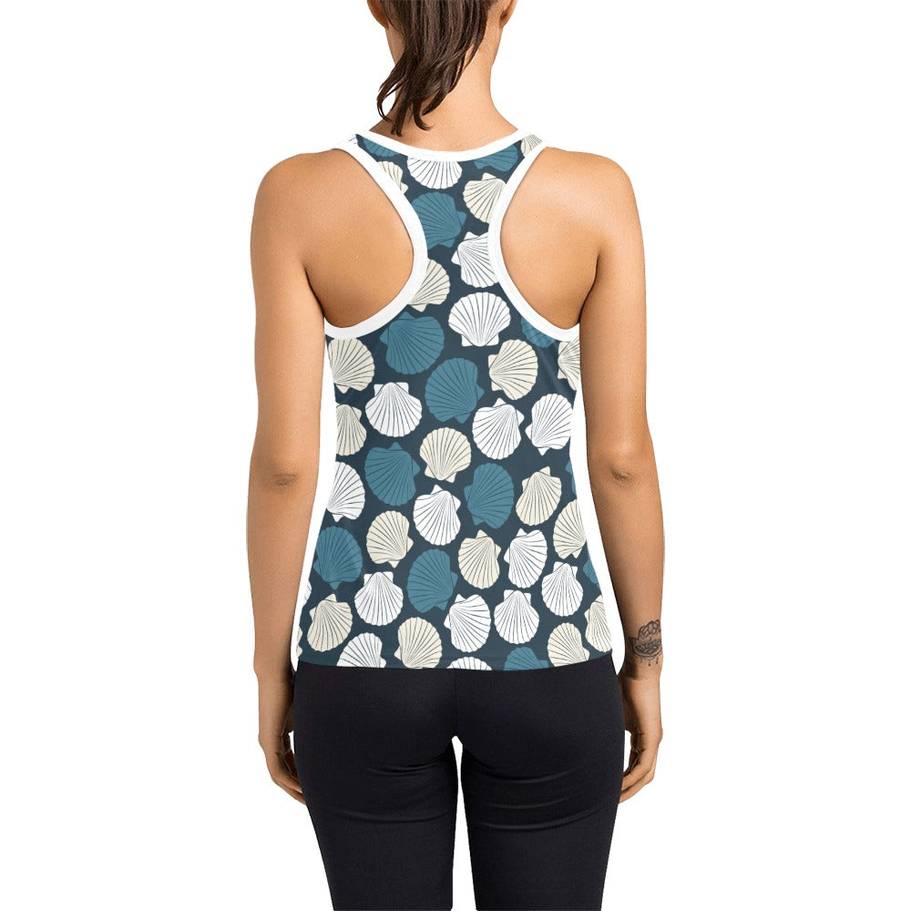 Seashell Print Design LKS3013 Women's Racerback Tank Top