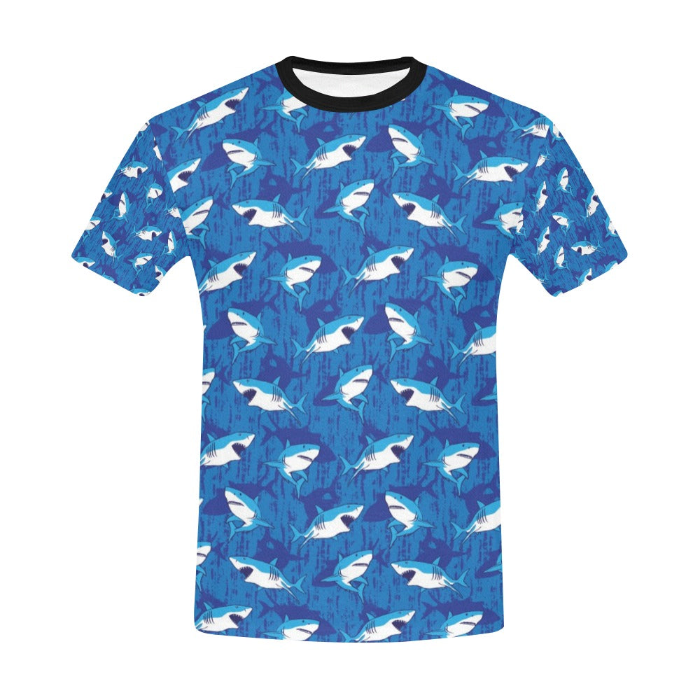 Shark Print Design LKS308 Men's All Over Print T-shirt