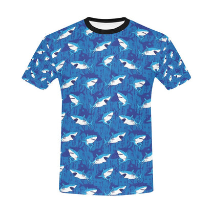 Shark Print Design LKS308 Men's All Over Print T-shirt