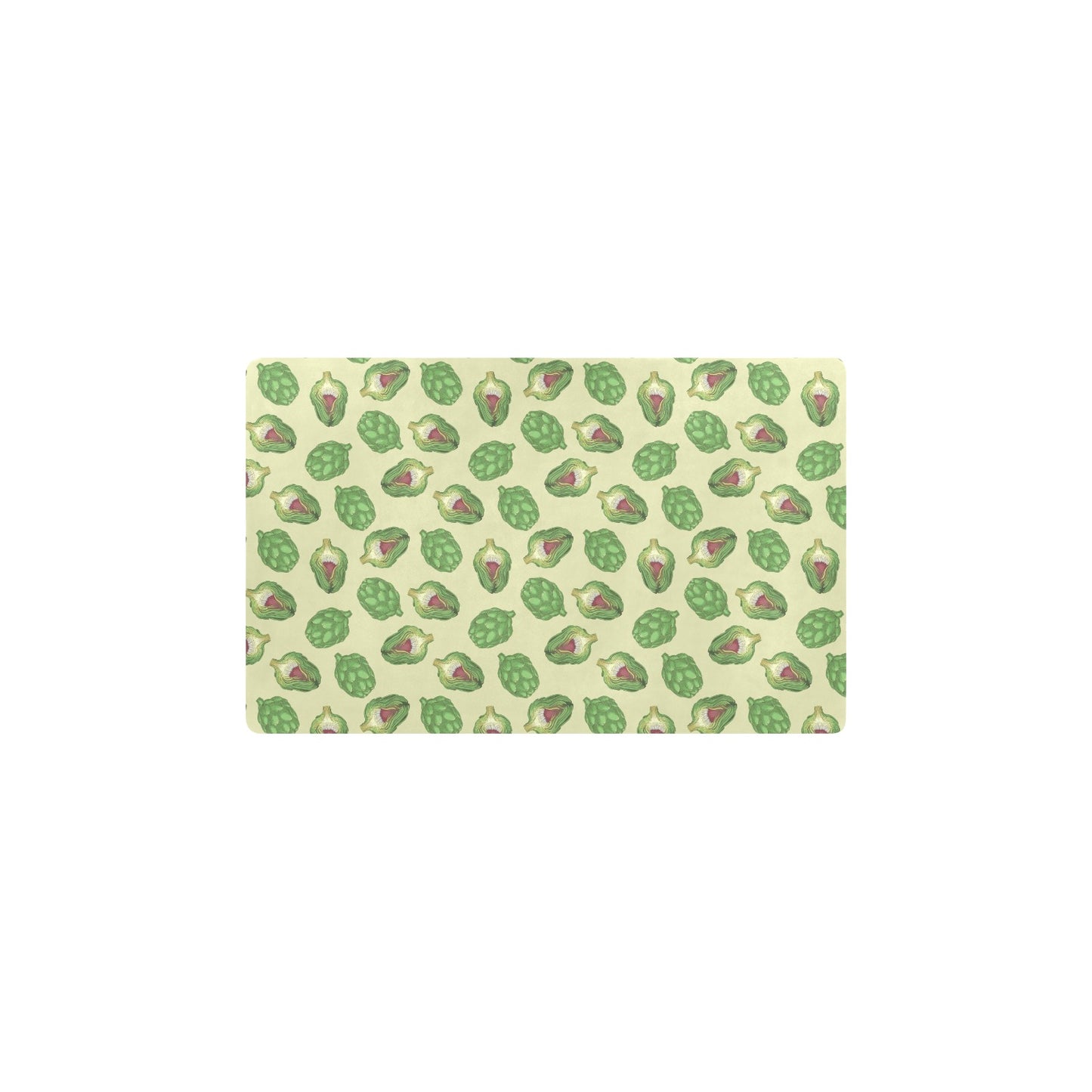 Artichoke Pattern Print Design 03 Kitchen Mat