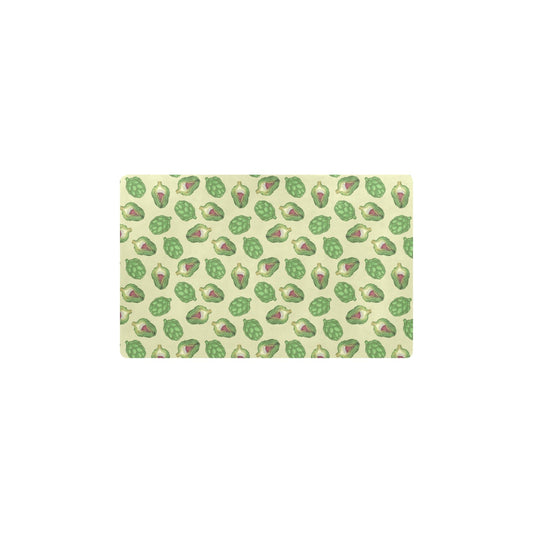 Artichoke Pattern Print Design 03 Kitchen Mat