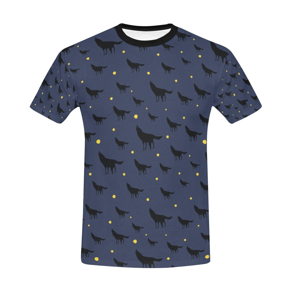 Wolf Print Design LKS301 Men's All Over Print T-shirt
