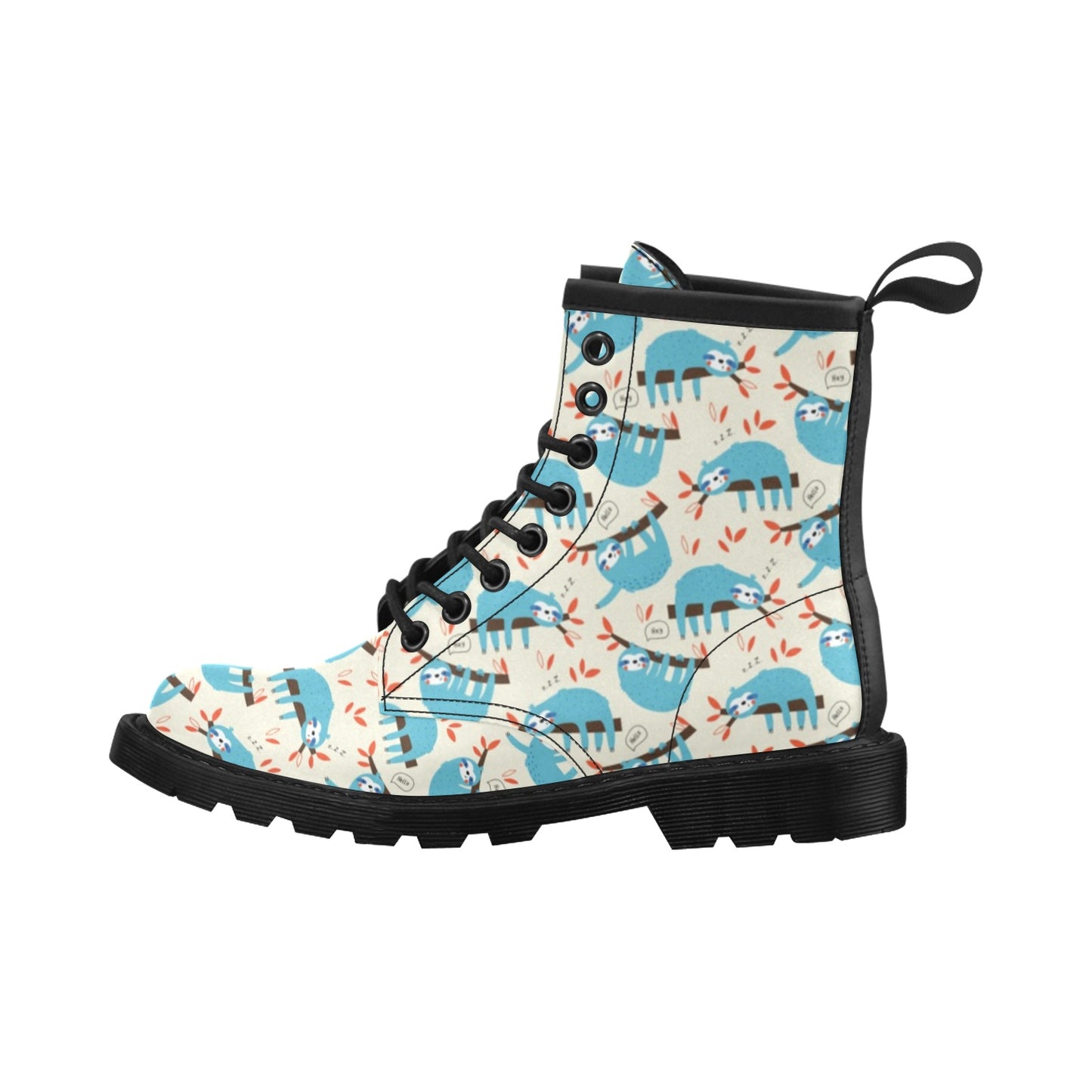 Sloth Print Design LKS3011 Women's Boots