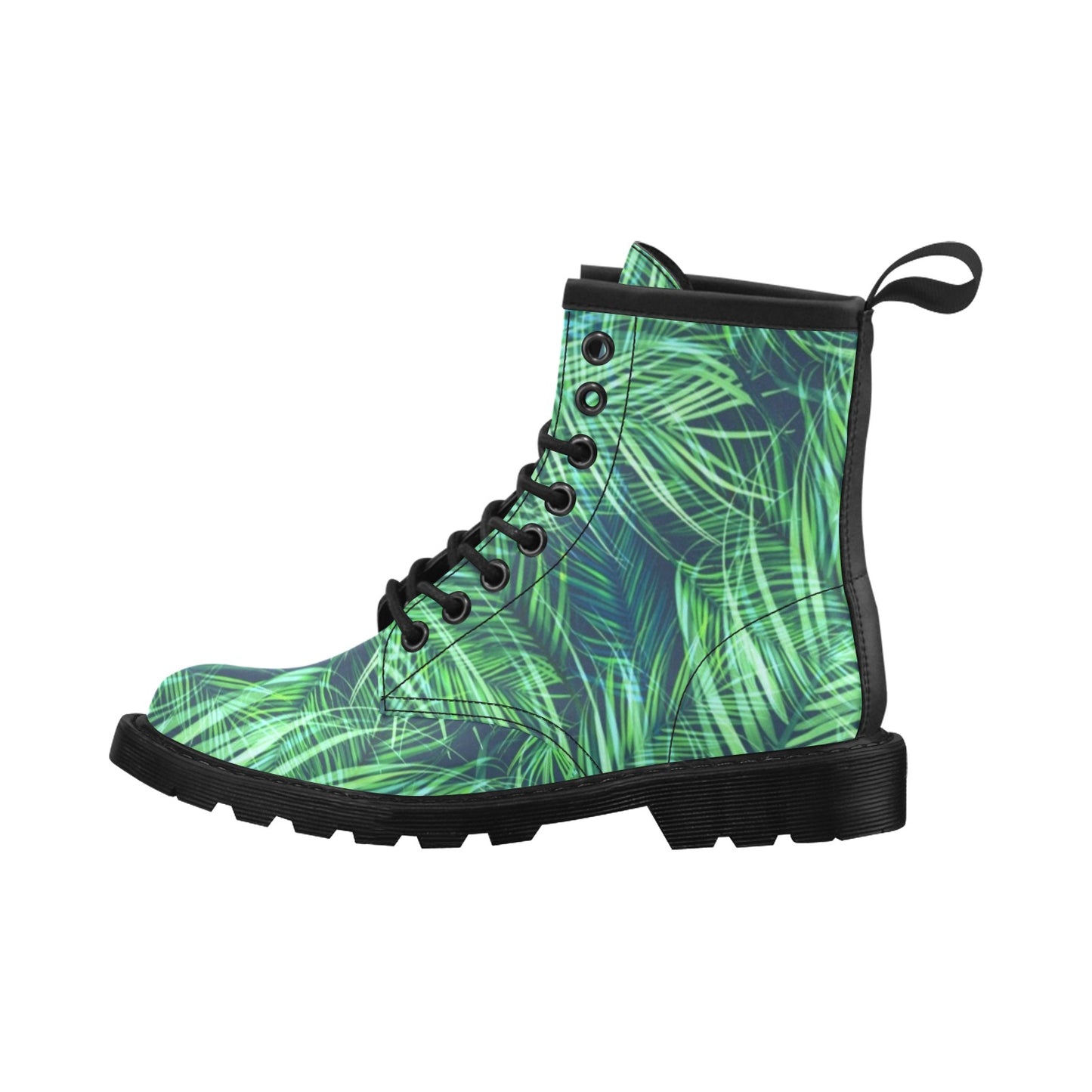 Palm Leaves Pattern Print Design PL02 Women's Boots