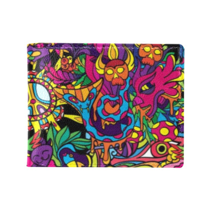 Trippy Print Design LKS304 Men's ID Card Wallet