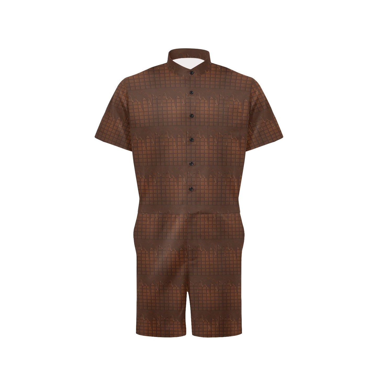 Chocolate Pattern Print Design 01 Men's Romper