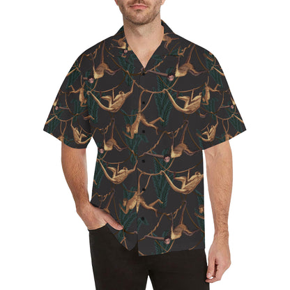 Monkey Pattern Print Design 02 Men's Hawaiian Shirt