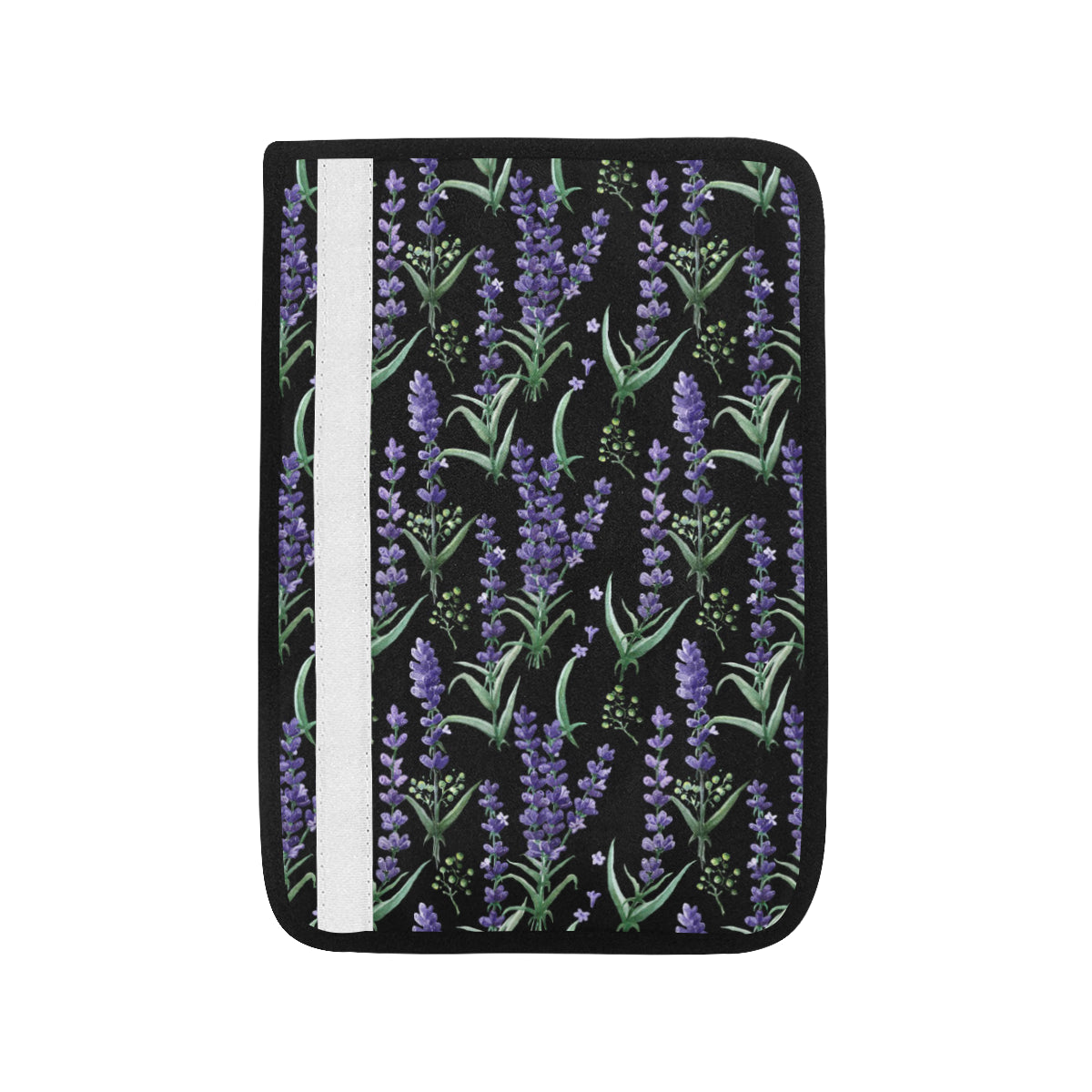 Lavender Pattern Print Design LV01 Car Seat Belt Cover