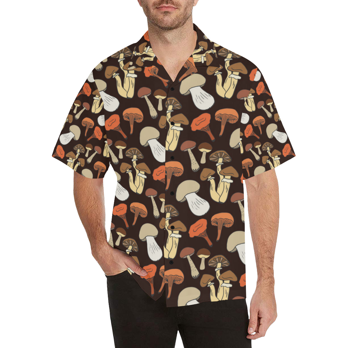 Mushroom Pattern Print Design A05 Men's Hawaiian Shirt