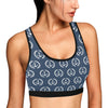 Anchor Pattern Print Design 04 Sports Bra