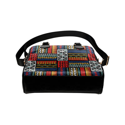 Kente Pattern Print Design 02 Shoulder Handbag