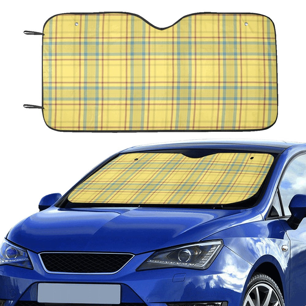 Tartan Yellow Print Design LKS301 Car front Windshield Sun Shade