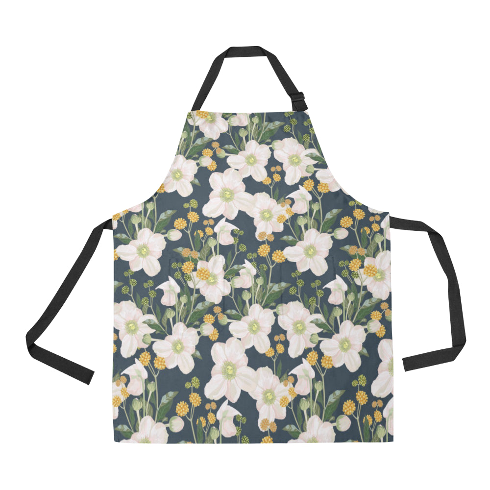 Anemone Pattern Print Design AM04 Apron with Pocket