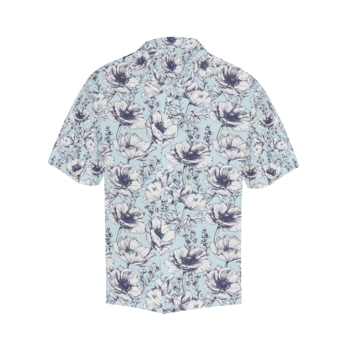Anemone Pattern Print Design 02 Men's Hawaiian Shirt