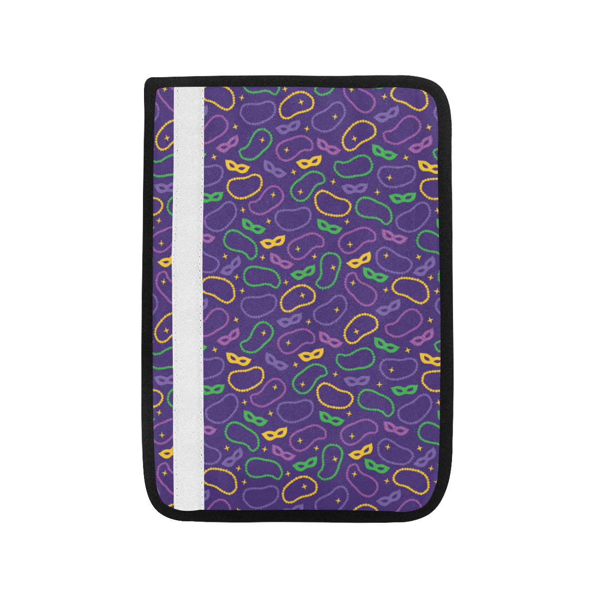 Mardi Gras Pattern Print Design 04 Car Seat Belt Cover