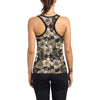 Brown Hibiscus Tropical Women's Racerback Tank Top