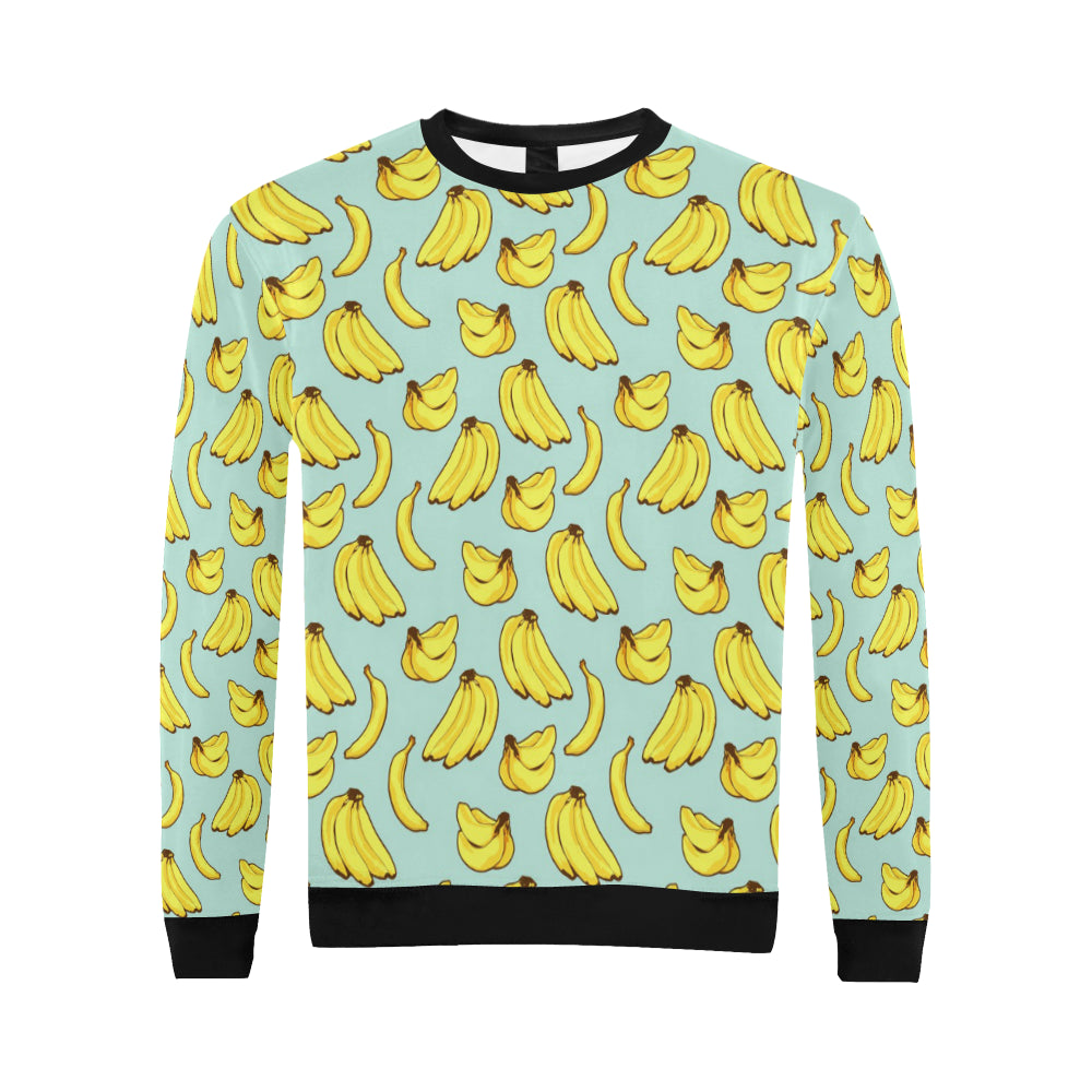 Banana Pattern Print Design BA04 Men Long Sleeve Sweatshirt