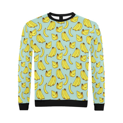 Banana Pattern Print Design BA04 Men Long Sleeve Sweatshirt
