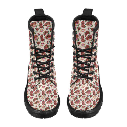 Old School Tattoo Rose Pattern Women's Boots