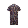 Hummingbird Pattern Print Design 04 Men's Romper