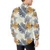 Colorful Tropical Palm Leaves Men's Long Sleeve Shirt