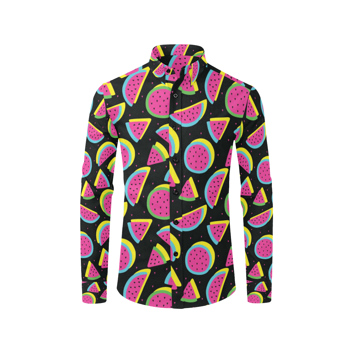 Watermelon Pattern Print Design WM07 Men's Long Sleeve Shirt