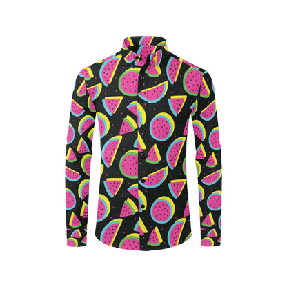 Watermelon Pattern Print Design WM07 Men's Long Sleeve Shirt