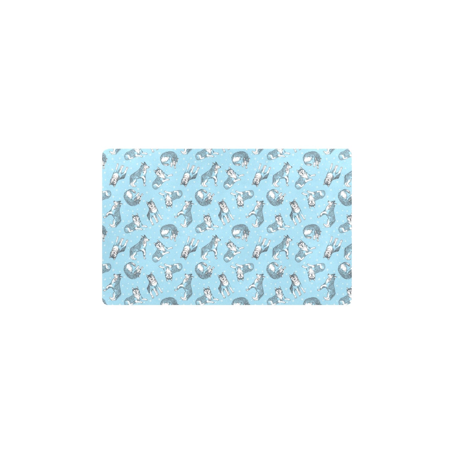 Wolf Design Print Pattern Kitchen Mat