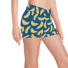 Banana Pattern Print Design BA03 Yoga Shorts