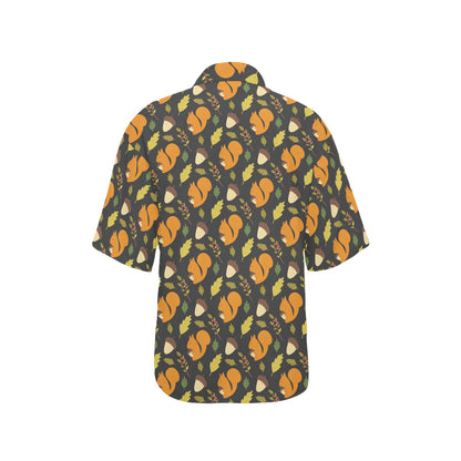 Squirrel Print Design LKS301 Women's Hawaiian Shirt