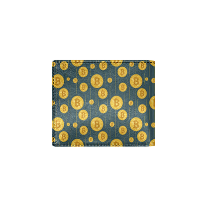 Bitcoin Pattern Print Design 01 Men's ID Card Wallet