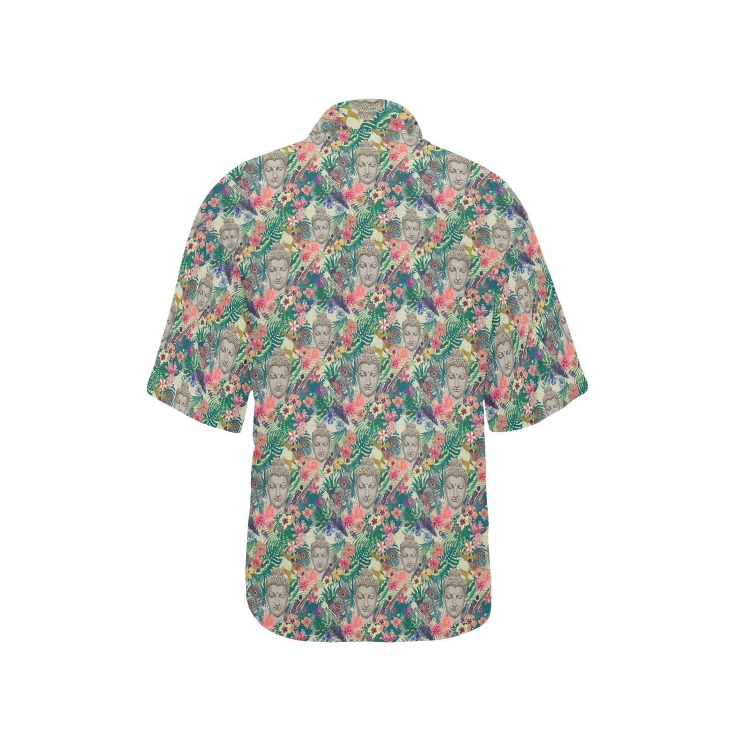 Buddha Pattern Print Design 08 Women's Hawaiian Shirt