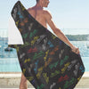 Skateboard Print Design LKS301 Beach Towel 32" x 71"