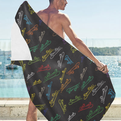 Skateboard Print Design LKS301 Beach Towel 32" x 71"