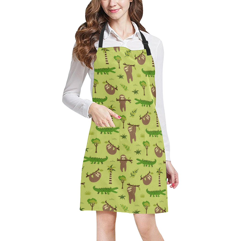 Alligator Pattern Print Design 04 Apron with Pocket