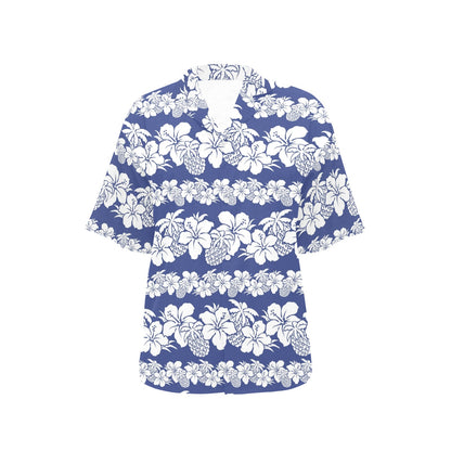 Hawaiian Themed Pattern Print Design H07 Women's Hawaiian Shirt