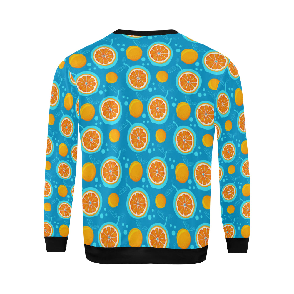 Grapefruit Pattern Print Design GF03 Men Long Sleeve Sweatshirt