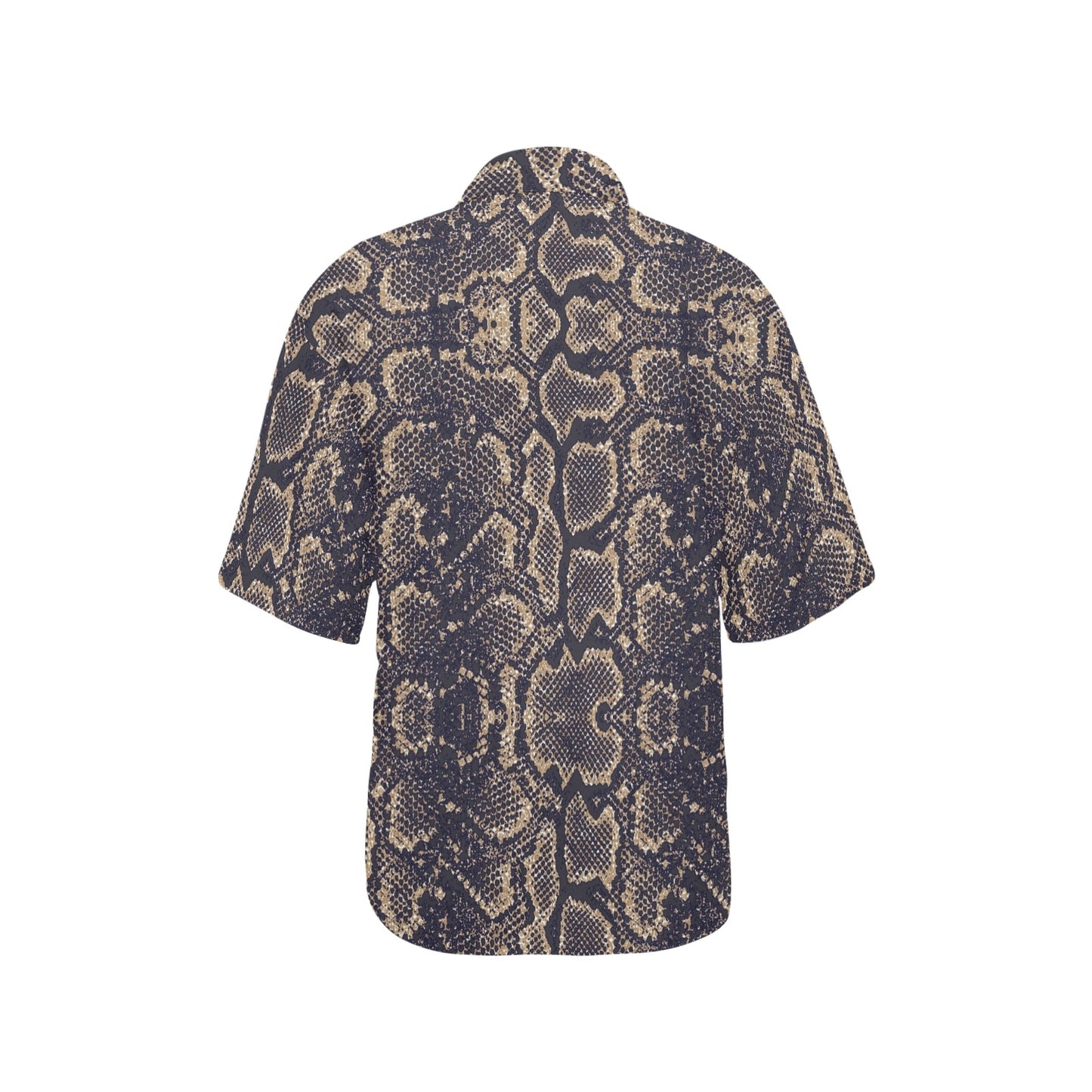 Snake Skin Pattern Print Women's Hawaiian Shirt