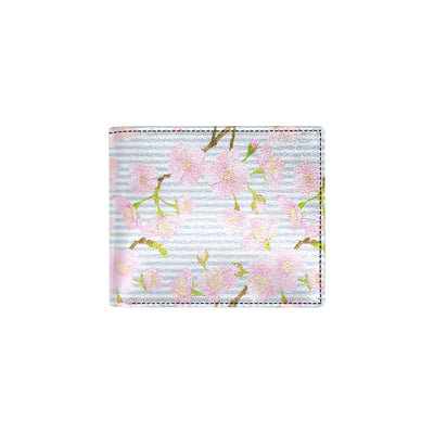 Pink Cherry Blossom Sakura Men's ID Card Wallet