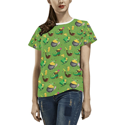 Shamrock Saint Patrick's Day Print Design LKS306 Women's  T-shirt