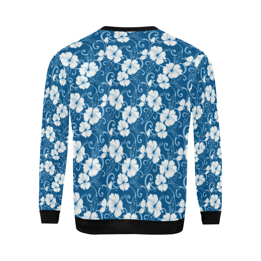 Hibiscus Pattern Print Design HB03 Men Long Sleeve Sweatshirt