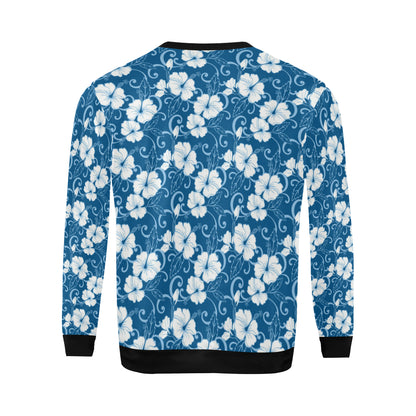 Hibiscus Pattern Print Design HB03 Men Long Sleeve Sweatshirt