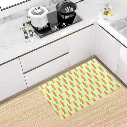 Carrot Pattern Print Design 02 Kitchen Mat