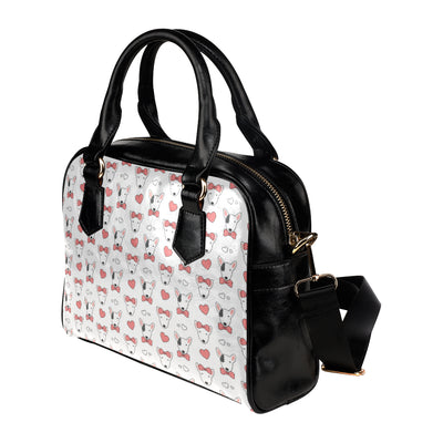 Bull Terriers Pattern Print Design 08 Shoulder Handbag