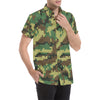 ACU Army Digital Pattern Print Design 02 Men's Short Sleeve Button Up Shirt